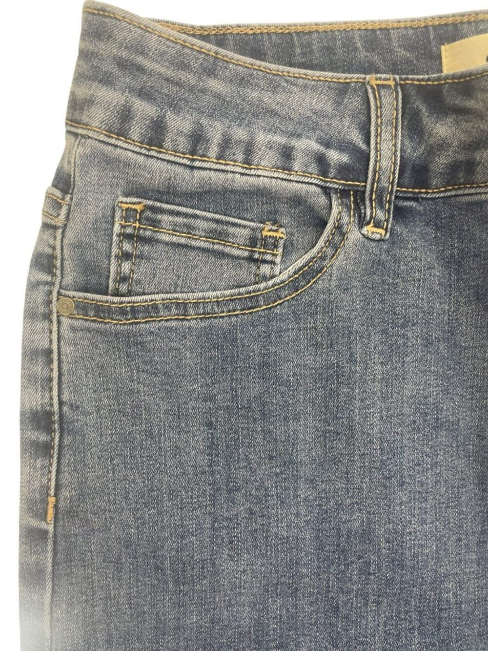 Charlie Embroidered Cropped Denim Jeans Medium Blue Floral Design Women's Size 2 - Picture 5 of 12